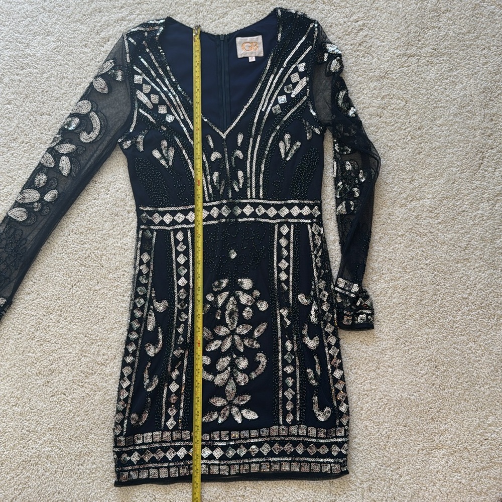 Stunning Beaded Formal Mini Dress - Picture 6 of 8